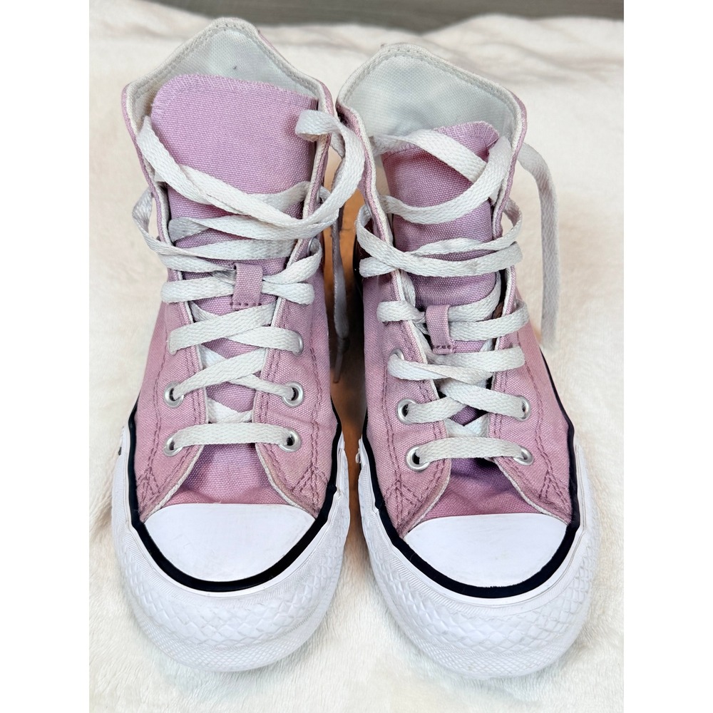 Converse Girls Chuck Taylor All Star High Top Sneakers 3.5 Pink Floral Daisy